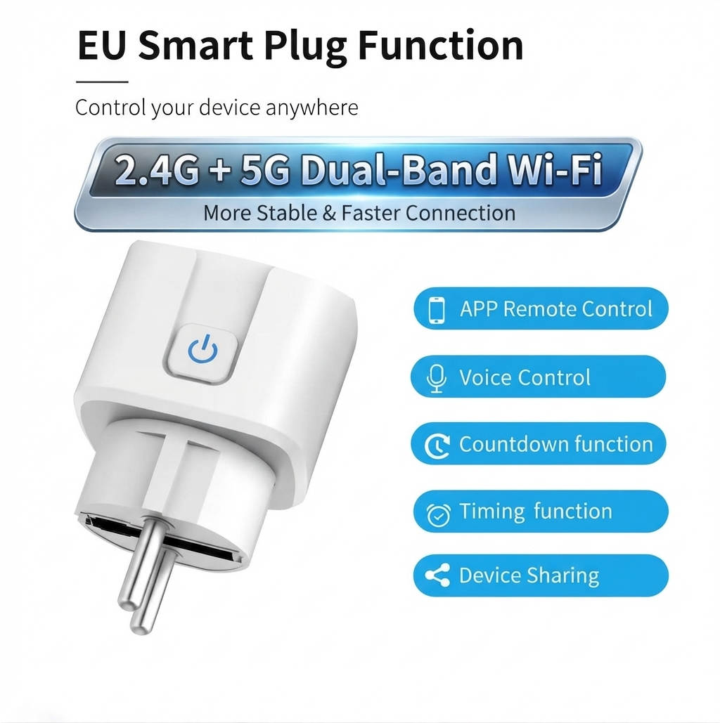 Tuya WiFi Çift Bantlı 2.4G&5G  - Timer Dual Outlet incelemesi ve fiyatı